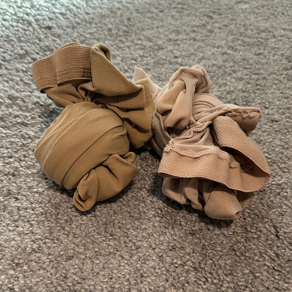 Bundle of two pairs of worn-out ballet tights